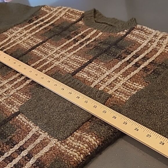 Time Told Best Oversized Olive and Cream Sweater with Pocket - Picture 4 of 8